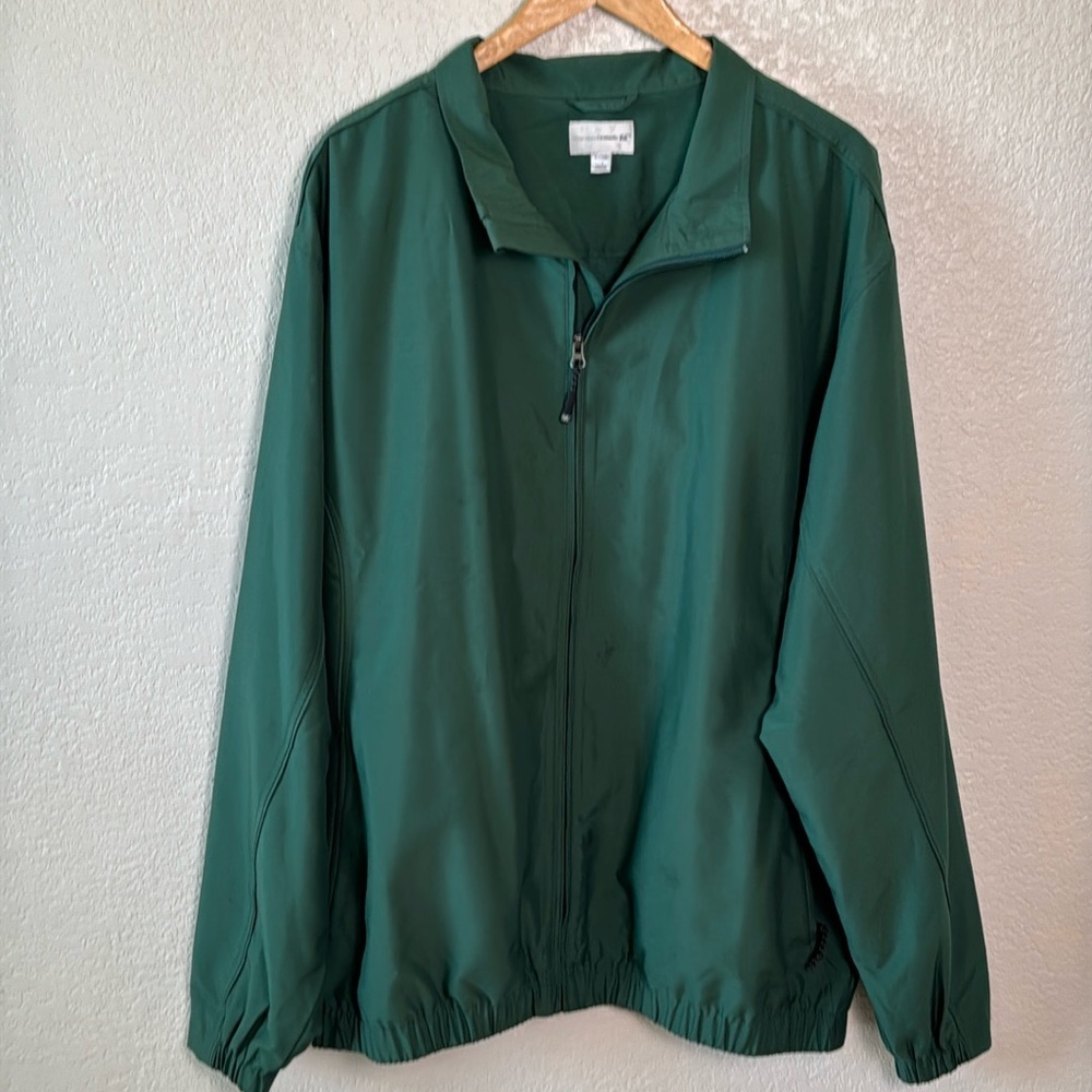Cutter & Buck Men’s XL‎ Tall CB Wind Tec Green Jacket With Pockets Windbreaker